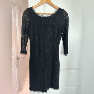 Aritzia Babaton Black Lace Dress Size 6